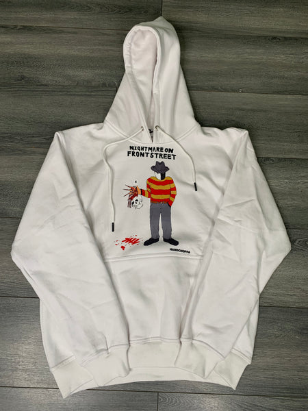 White "Nightmare on Frontstreet" Hoodie